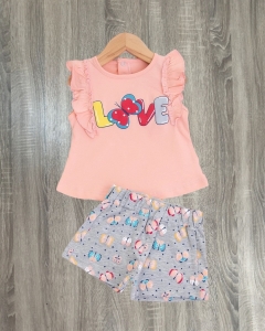Nazar Bebe Love Baskılı Kız Takım