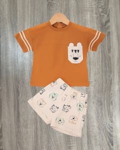 Nazar Bebe Kaplan Baskılı 9/24 Ay Şortlu Takım